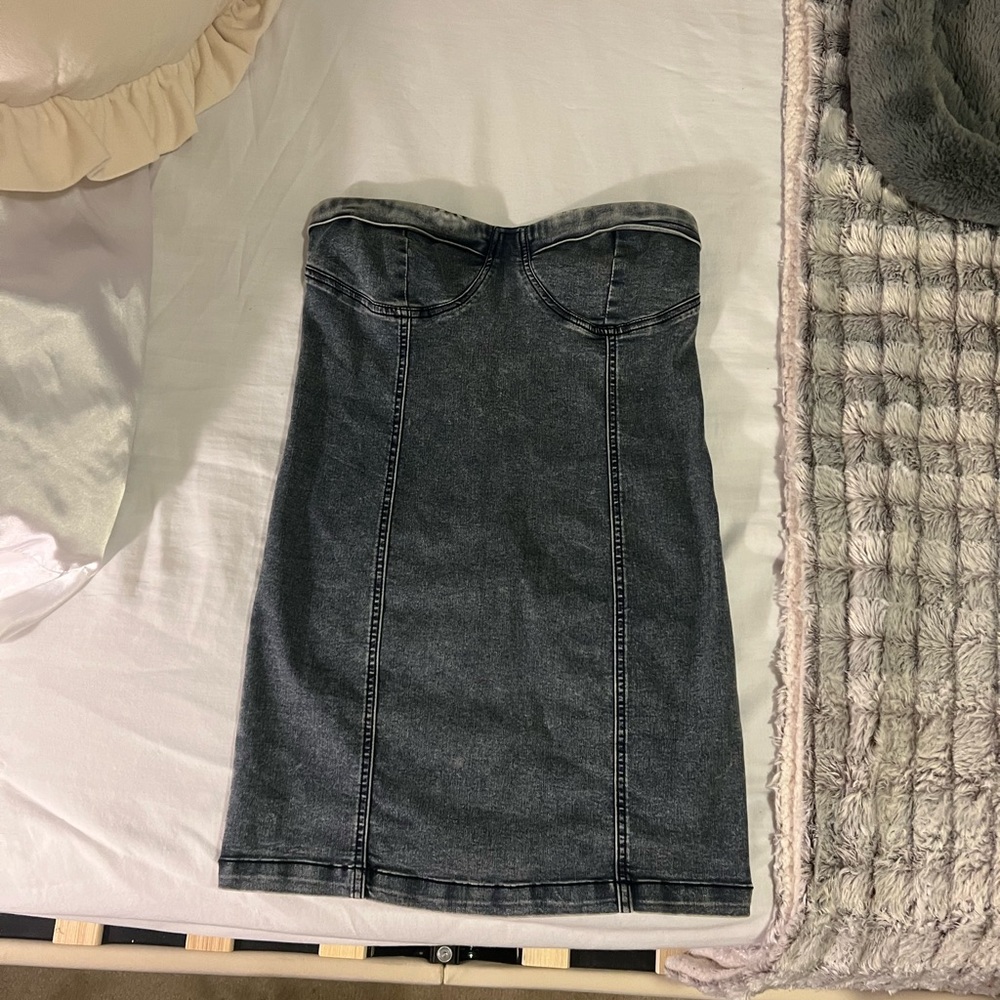 Denim Strapless Women's Dress